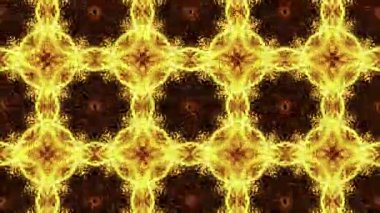 Kaleydoskop screensaver beyaz yuvarlak parçacıkların animasyon. arka plan. 3D render