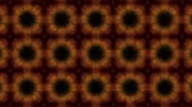 Kaleydoskop screensaver beyaz yuvarlak parçacıkların animasyon. arka plan. 3D render