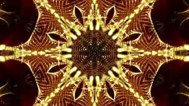 Kaléidoscope animé économiseur d'écran de particules rondes blanches. fond abstrait. Rendu 3d 