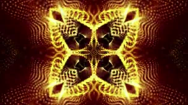 Kaléidoscope animé économiseur d'écran de particules rondes blanches. fond abstrait. Rendu 3d 