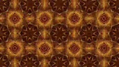 Kaleydoskop screensaver beyaz yuvarlak parçacıkların animasyon. arka plan. 3D render