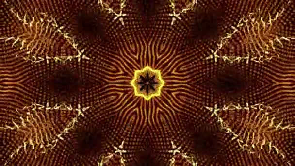 Kaléidoscope animé économiseur d'écran de particules rondes blanches. fond abstrait. Rendu 3d 