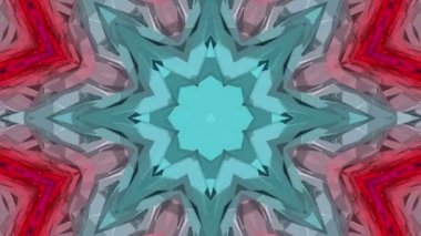 Kaleydoskop screensaver beyaz yuvarlak parçacıkların animasyon. arka plan. 3D render