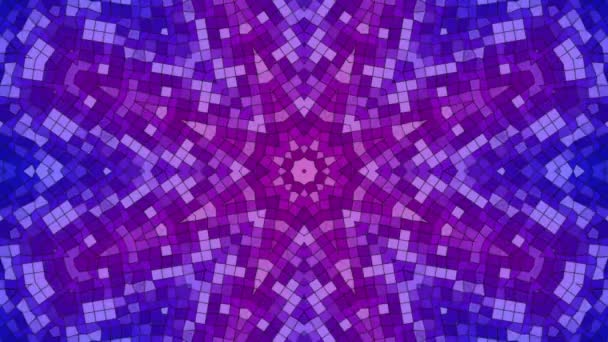 Animated Kaleidoscope Screensaver White Particles Abstract Background Rendering — Stock Video