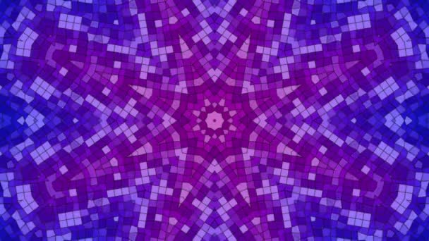 Animasi Kaleidoskop Screensaver Partikel Bulat Putih Latar Belakang Abstrak Rendering — Stok Video