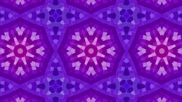 Animated Kaleidoscope Screensaver White Particles Abstract Background Rendering — Stock Video