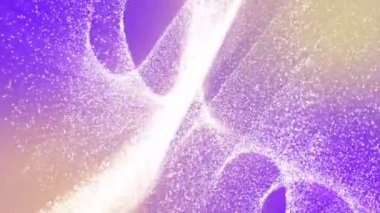 mavi bir arka plan üzerinde yavaş hareket eden ışık parçacıkları. 3d render soyut animasyon