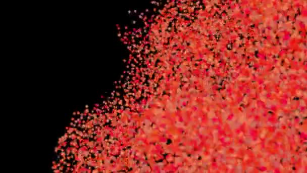 Abstrakter Dreidimensionaler Hintergrund Fliegende Leuchtpartikel Darstellung — Stockvideo
