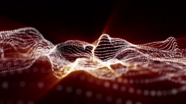 Abstrait Fond Tridimensionnel Particules Lumineuses Volantes Rendu — Video