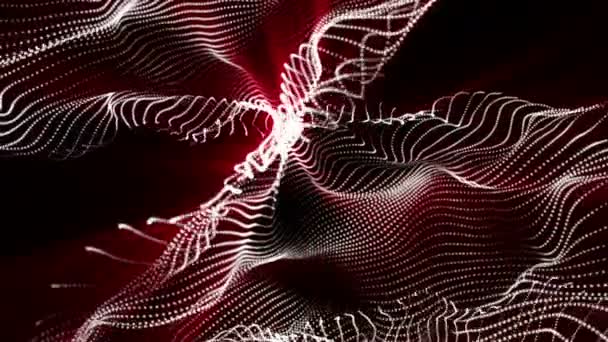Abstrakt Tredimensionell Bakgrund Flygande Lysande Partiklar Rendering — Stockvideo