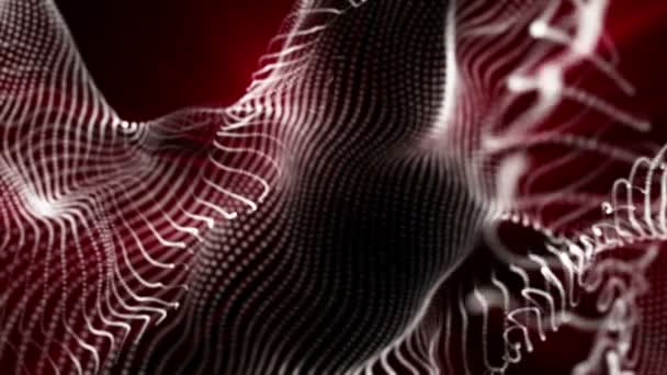 Abstracte Driedimensionale Achtergrond Vliegende Lichtgevende Deeltjes Rendering — Stockvideo