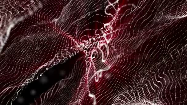 Abstracte Driedimensionale Achtergrond Vliegende Lichtgevende Deeltjes Rendering — Stockvideo