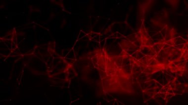 abstract three-dimensional background. flying connecting particles. 3d rendering