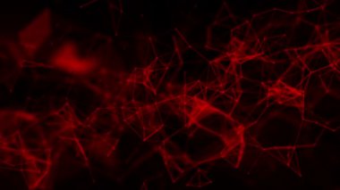 abstract three-dimensional background. flying connecting particles. 3d rendering