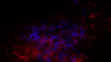 abstract three-dimensional background. flying connecting particles. 3d rendering