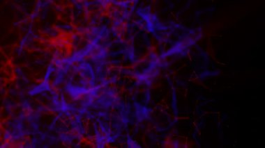 abstract three-dimensional background. flying connecting particles. 3d rendering