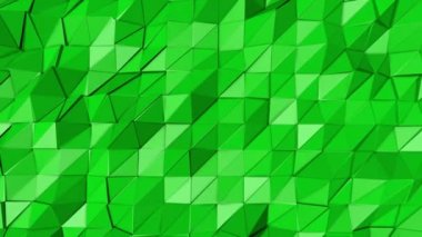 yeşil animasyonlu düşük poli arka plan. 3D render