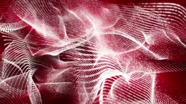 bir turuncu parlamayı ile beyaz parçacıklar bir siyah arka plan üzerine taşıyın. Soyut animasyon. 3D render