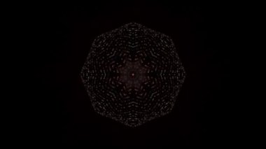 turuncu ışığı yanıp söner. kaleydoskop arka plan. Soyut animasyon. 3D render