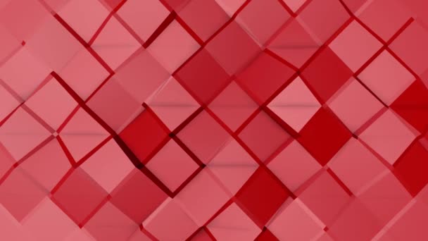 赤いアニメーション低ポリゴンの背景 レンダリング — ストック動画