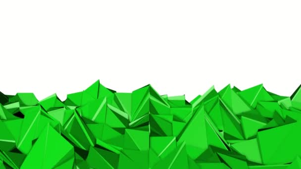 Tło Zielony Animowane Małej Poli Renderowania — Wideo stockowe