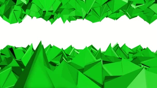 Зелений Анімований Низький Полі Фон Візуалізація — стокове відео