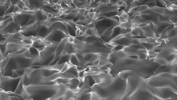 白色网格在黑色背景上移动 抽象动画 — 图库视频影像