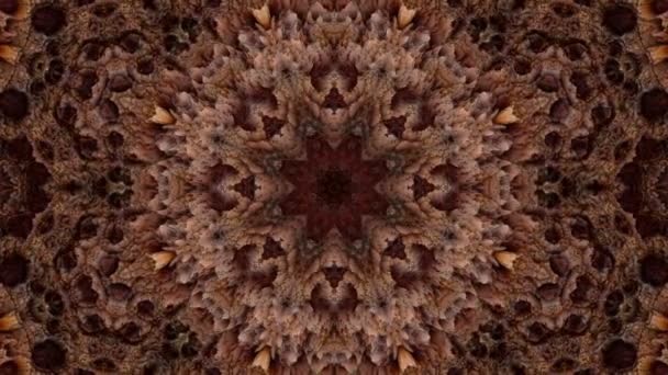 Brauner Kaleidoskop Hintergrund Abstrakte Animation Darstellung — Stockvideo