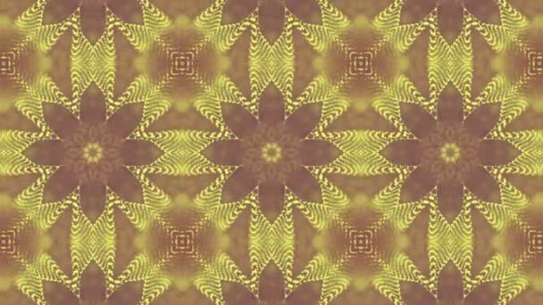 Light Orange Flashes Kaleidoscope Background Abstract Animation Render — Stock Video