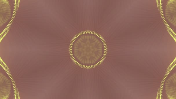 Light Orange Flashes Kaleidoscope Background Abstract Animation Render — Stock Video