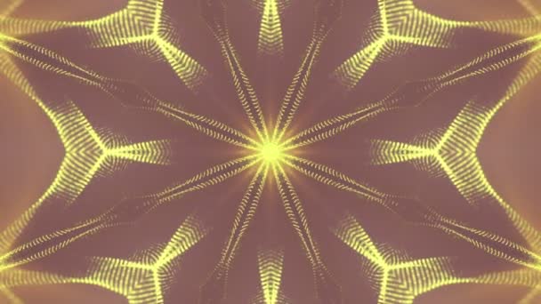 Light Orange Flashes Kaleidoscope Background Abstract Animation Render — Stock Video