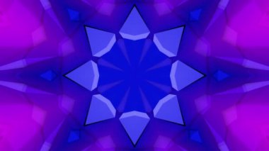Üç boyutlu kaleydoskop arka plan. Soyut animasyon. 3D render