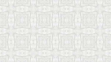 Beyaz çizgili desenler. Kaleydoskop arka plan döner. Soyut animasyon. 3D render