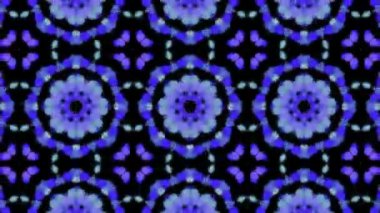 Beyaz çizgili desenler. Kaleydoskop arka plan döner. Soyut animasyon. 3D render