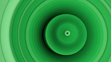 dairesel dalgalar tarafından deforme üç boyutlu yeşil şekil. soyut arka plan. 3d render