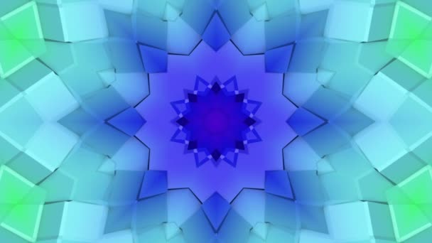 Three Dimensional Kaleidoscope Background Abstract Animation Render — Stock videók