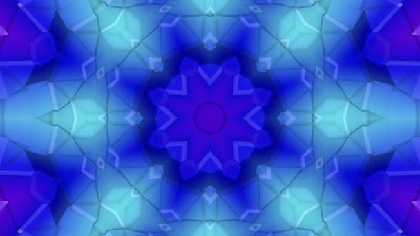 Motifs Rayures Bleues Fond Kaléidoscope Rotatif Animation Abstraite Rendu — Video