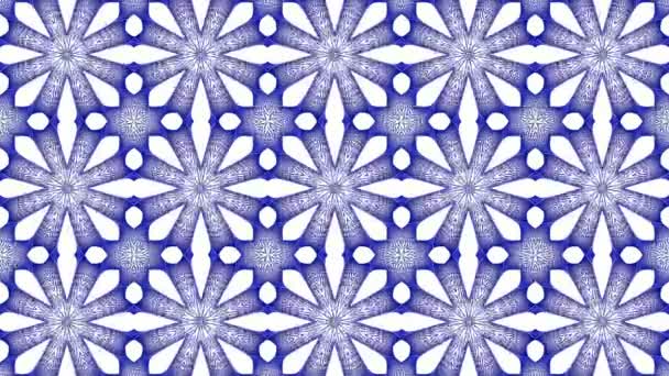 Patterns Blue Stripes Revolving Kaleidoscope Background Abstract Animation Render — 图库视频影像