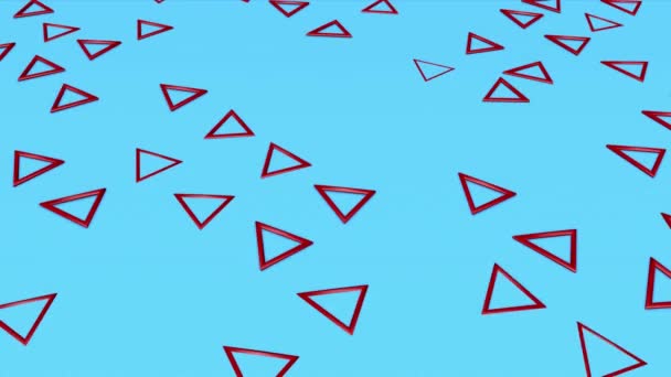 Πράσινα Τρίγωνα Τρισδιάστατο Πετούν Μοβ Φόντο Αφηρημένα Φόντο Rendering — Αρχείο Βίντεο