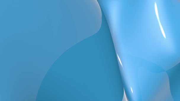surface déformable brillante bleue. Animation abstraite. 3d rendu 