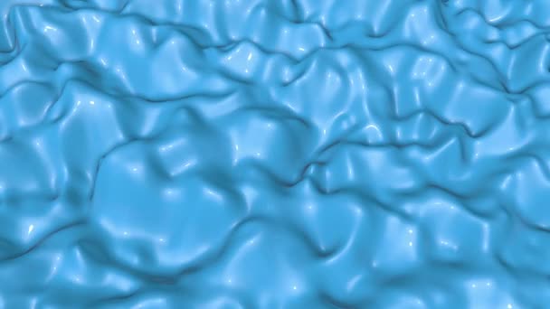 Superficie Deformable Brillante Azul Animación Abstracta Renderizar — Vídeo de stock