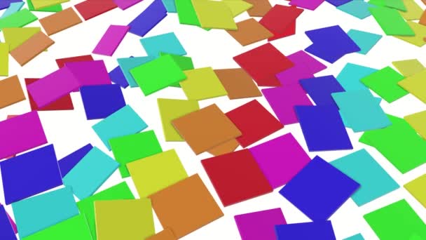 carreaux carrés multicolores à déplacement lent. 3d rendu 