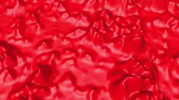 Rote Deformierbare Wellenoberfläche Darstellung — Stockvideo