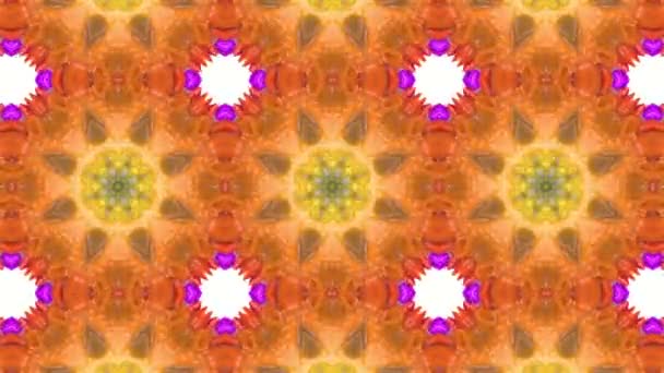 Multicolored Animated Pattern Abstract Kaleidoscope Background Render — Stock Video