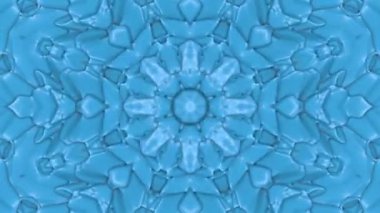 hafif mavi animasyonlu desen. Soyut kaleydoskop arka plan. 3D render