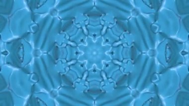 hafif mavi animasyonlu desen. Soyut kaleydoskop arka plan. 3D render