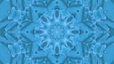 hafif mavi animasyonlu desen. Soyut kaleydoskop arka plan. 3D render