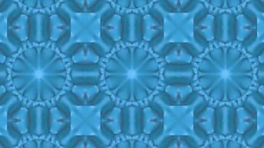 hafif mavi animasyonlu desen. Soyut kaleydoskop arka plan. 3D render