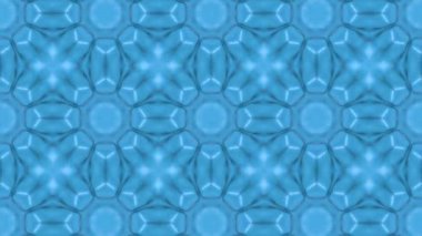 hafif mavi animasyonlu desen. Soyut kaleydoskop arka plan. 3D render