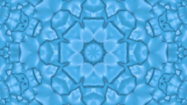 Hellblaues Animiertes Muster Abstrakter Kaleidoskop Hintergrund Darstellung — Stockvideo